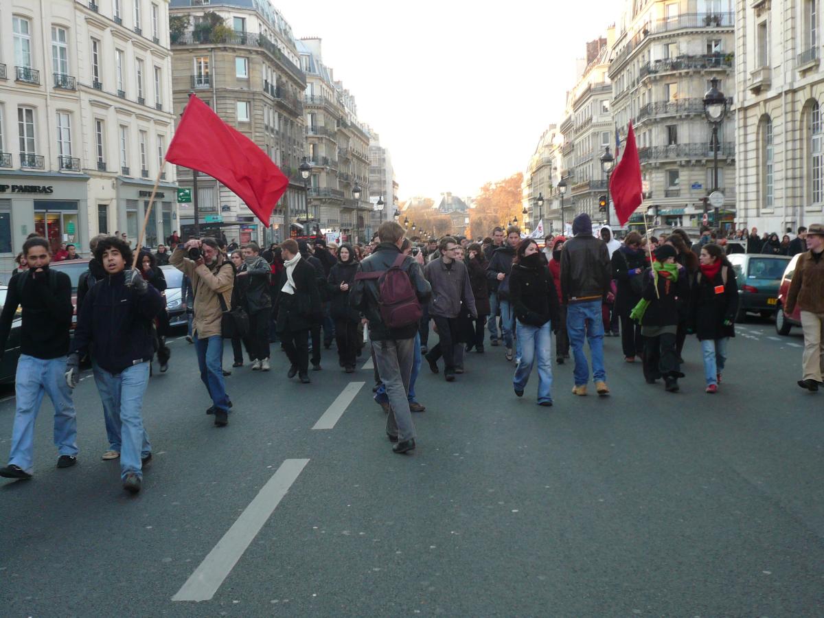 Manifestation étudiante Paris 16 novembre 2007