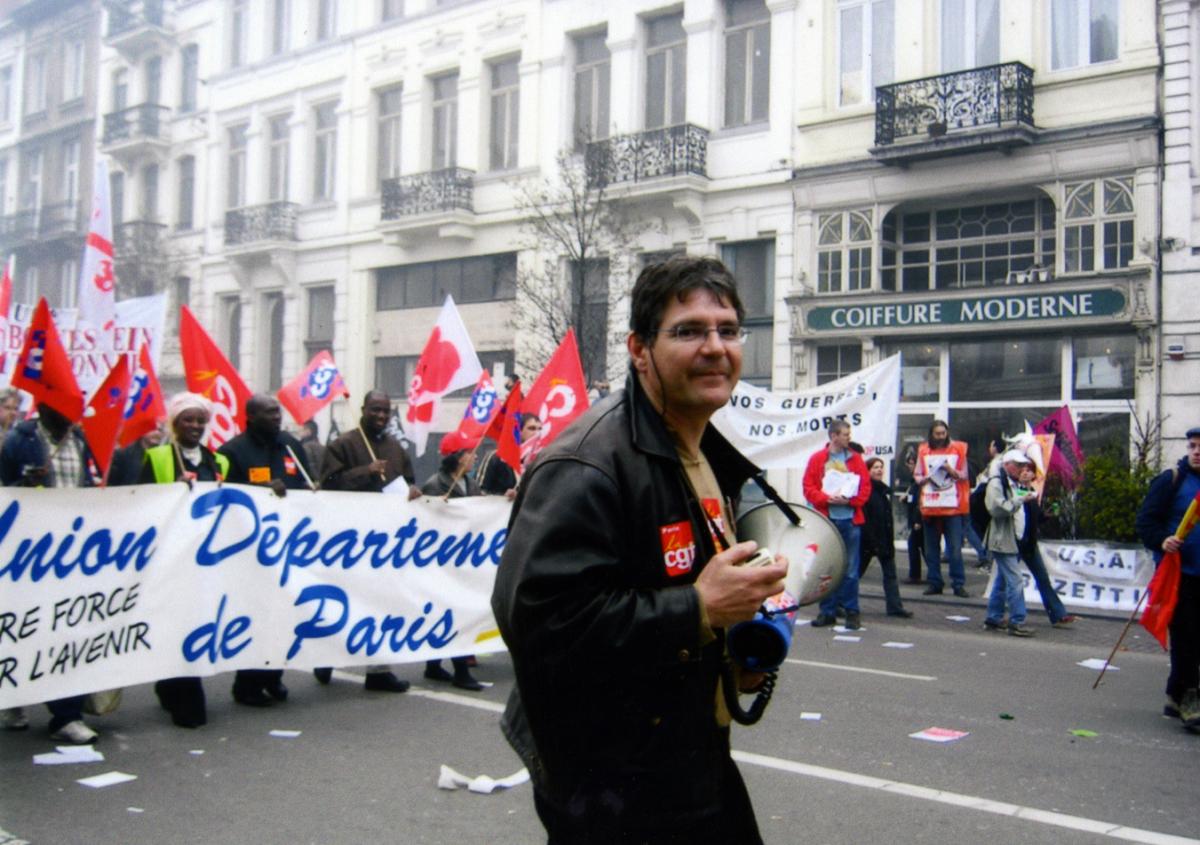Manifestation contre la Constitution européenne à Bruxelles