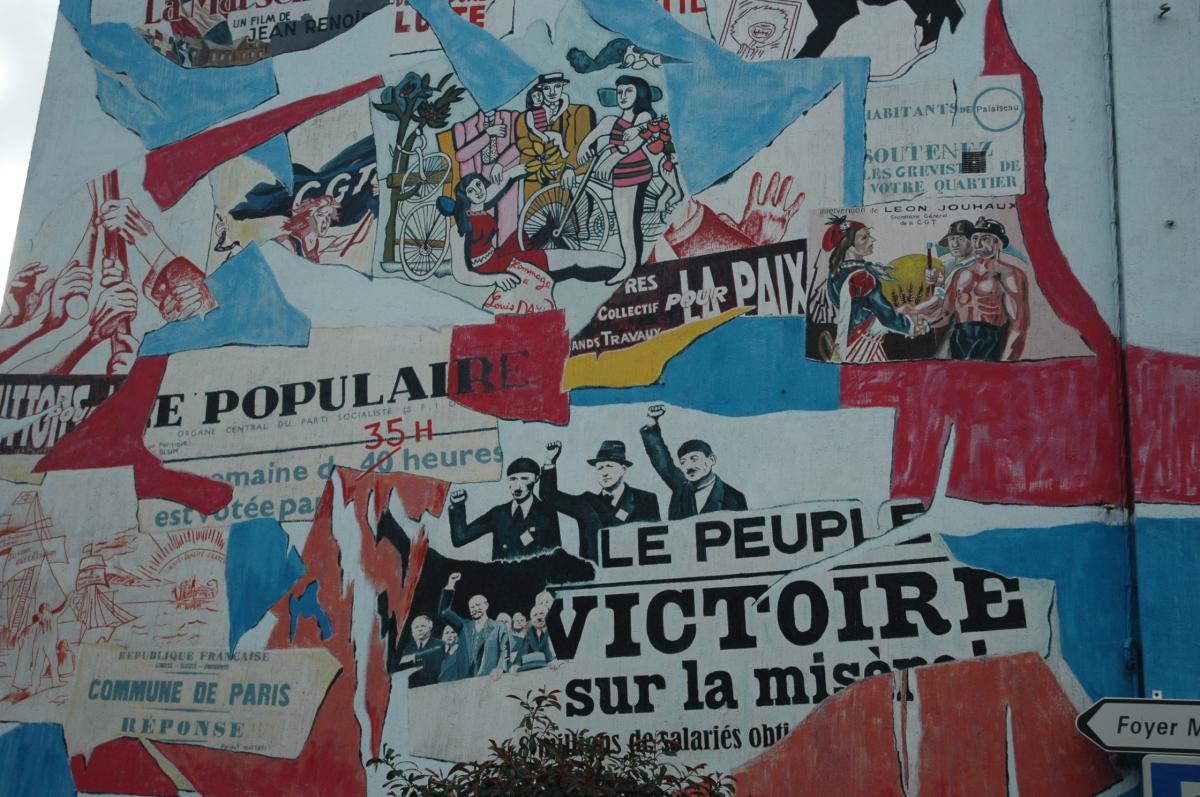 Tag Fresque sur mur de Palaiseau Essonne 91