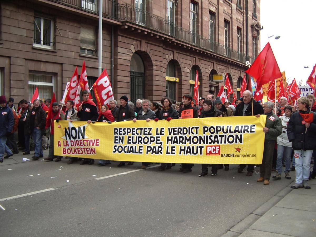 Manifestation contre la directive Bolkestein