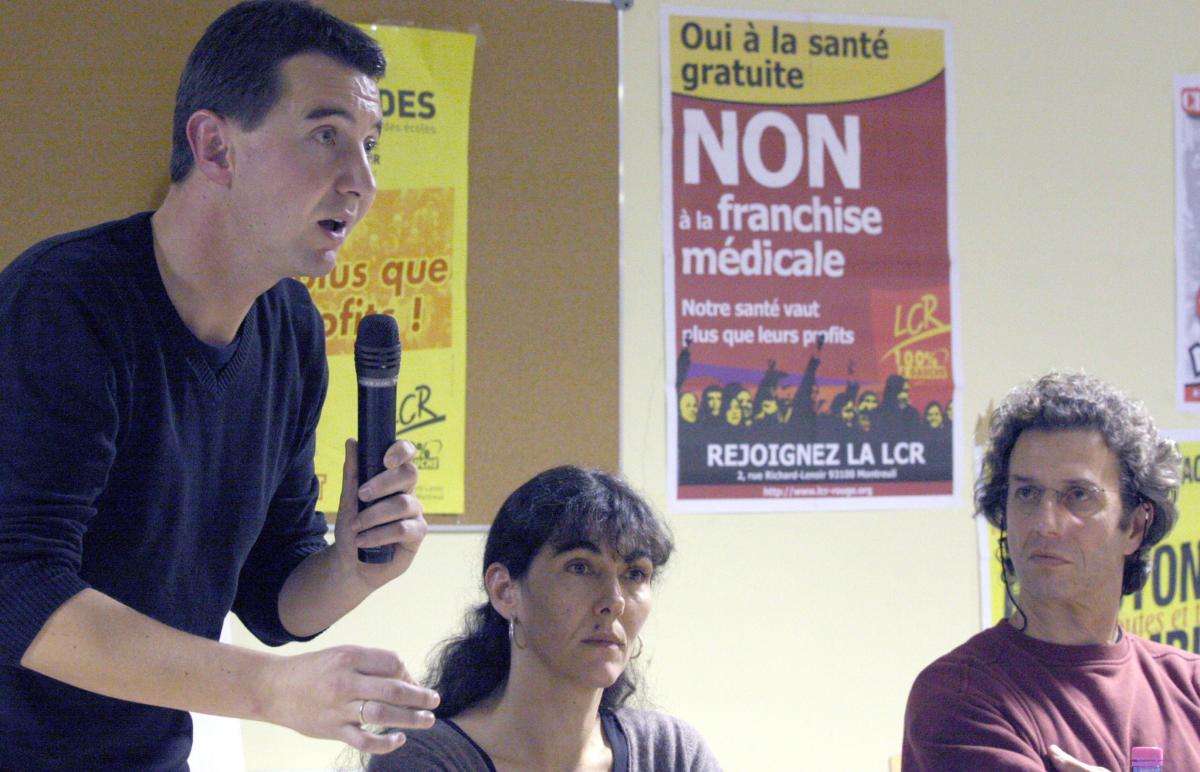 Olivier Besancenot, Véronique Daniau et Philipes Guegdes
