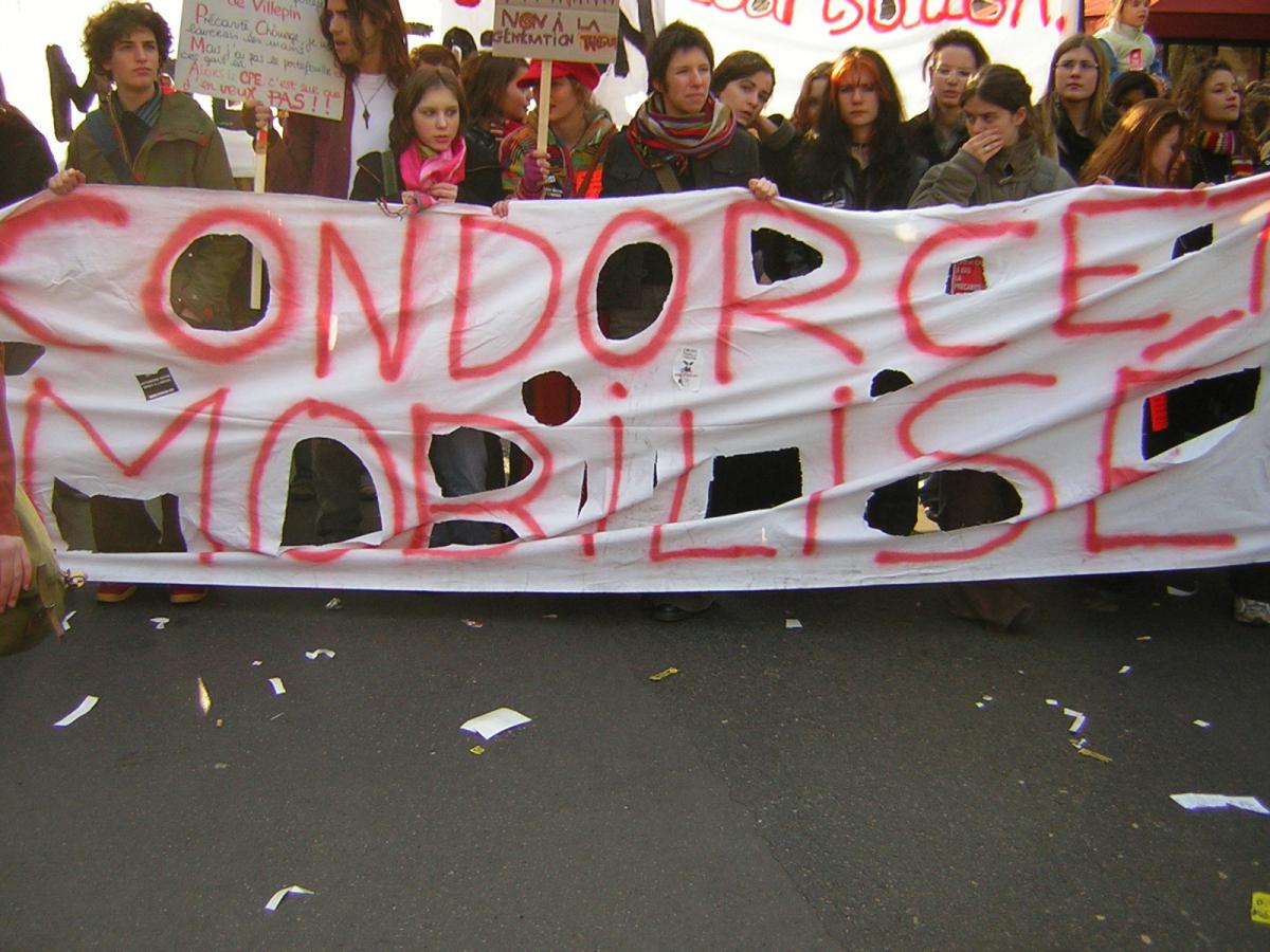 Manifestation contre le CPE à Paris