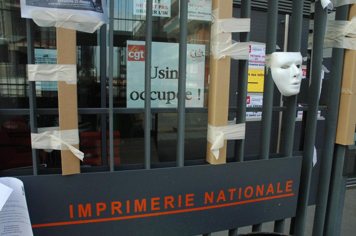 Imprimerie Nationale Occupée Choisy-le-Roi (94) 28 01 08