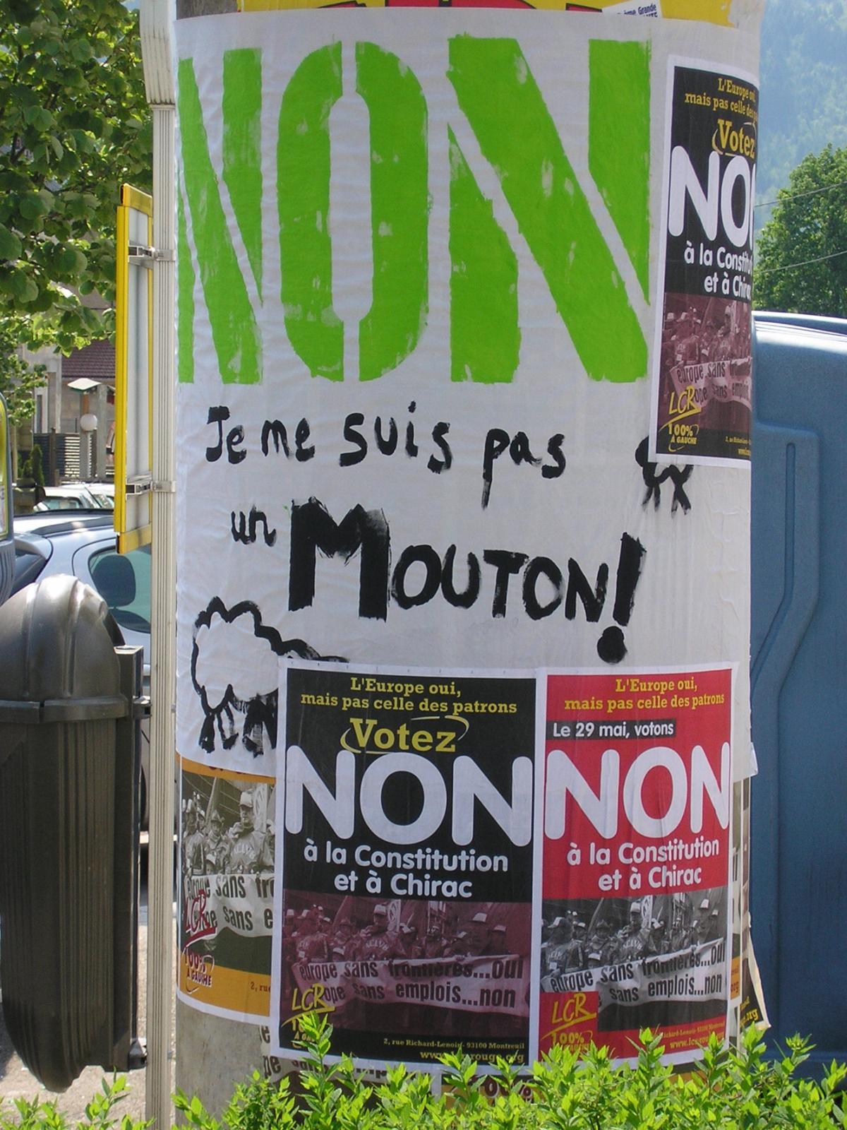 collage referendum TCE mai 2005 Pontarlier (Doubs)