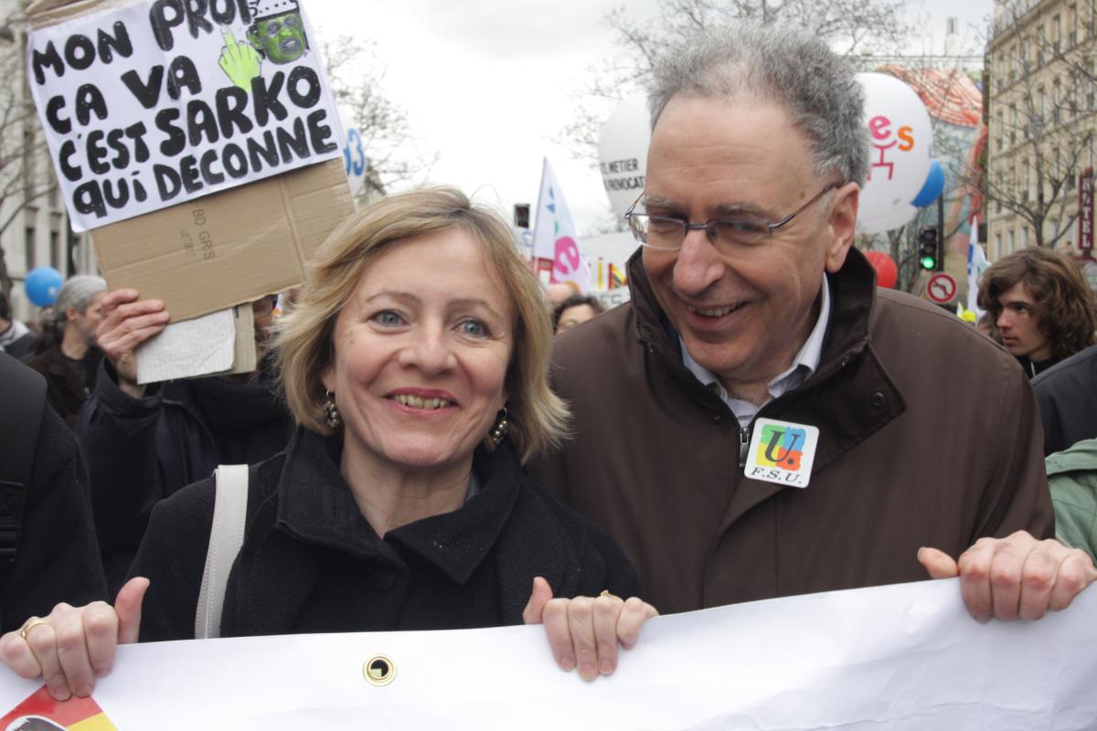 Frédérique Rolet et Gérard Aschiéri, responsables FSU
