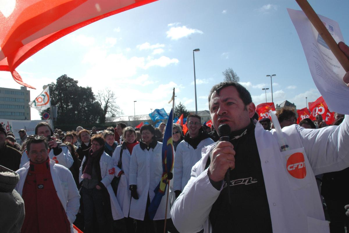 Les personnels grèvistes de psychiatrie.