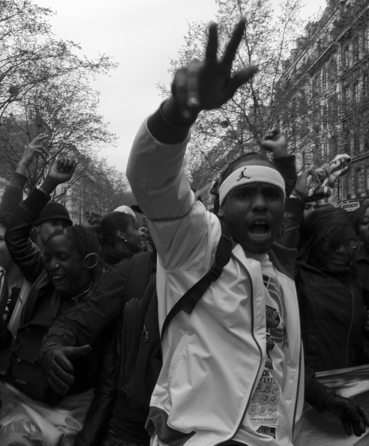 Manif lycéenne contre la suppresion des postes - 17 avril 2008