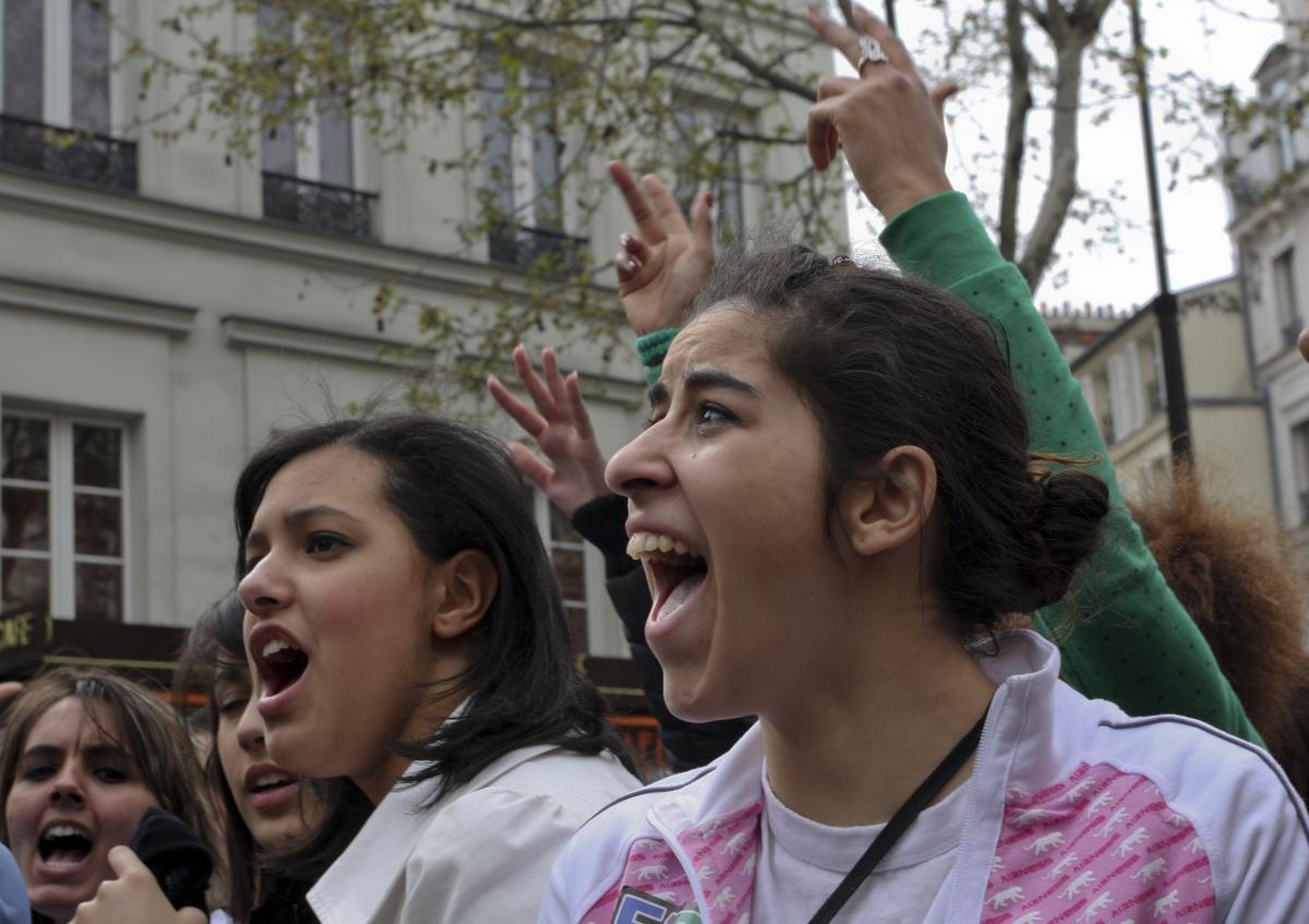 Manif lycéenne contre la suppresion des postes - 17 avril 2008