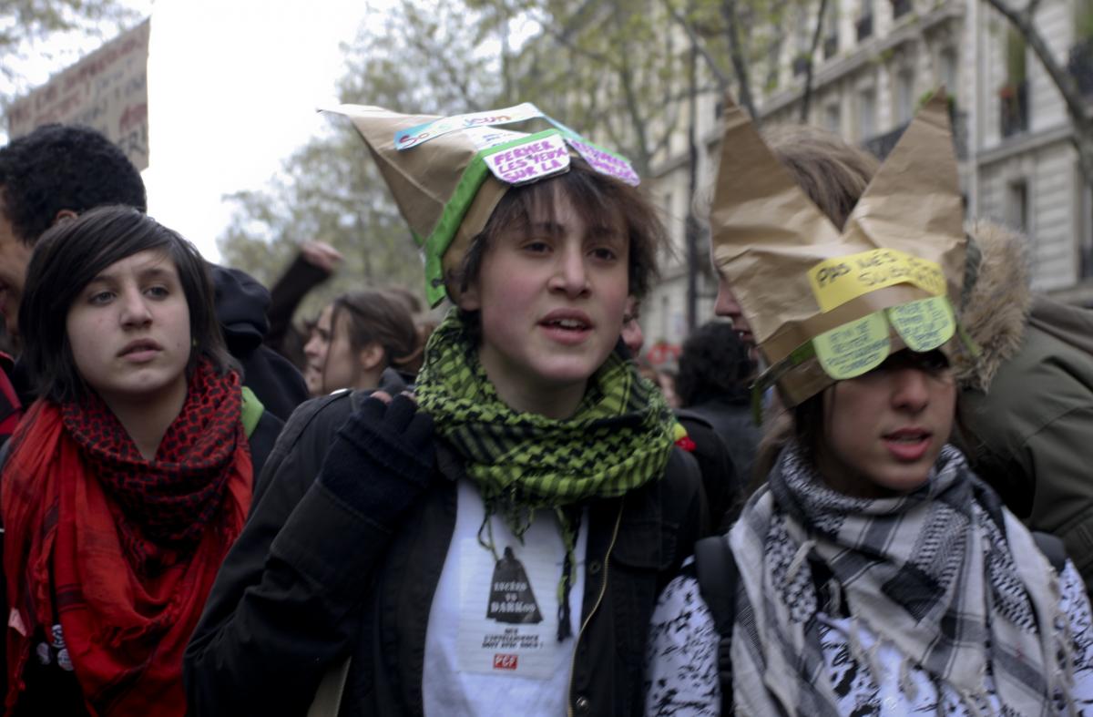 Manif lycéenne contre la suppresion des postes - 17 avril 2008