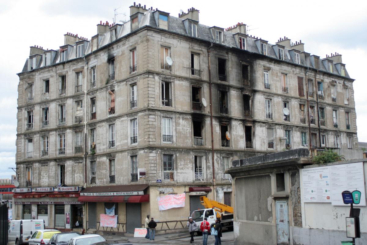 L'immeuble incendié du 59/61 Charles Michels