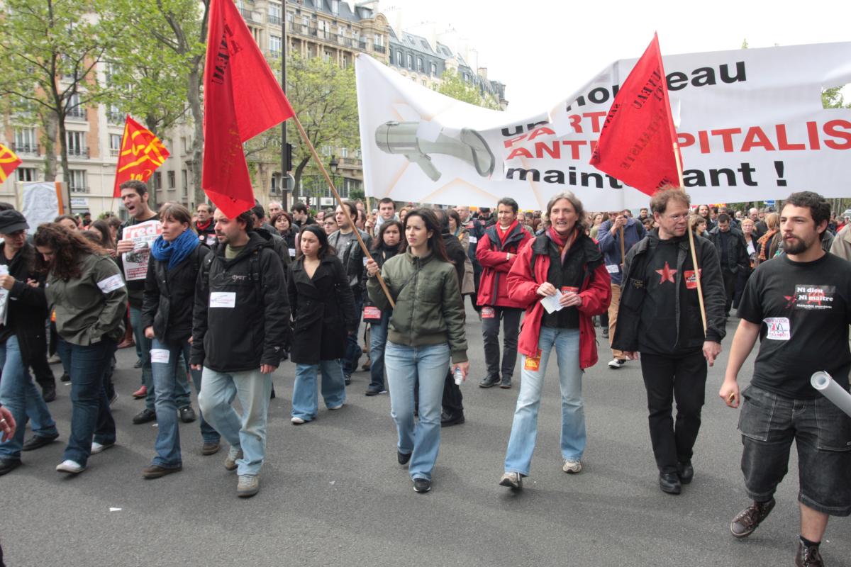 cortège de la LCR/Nouveau Parti anticapitaliste