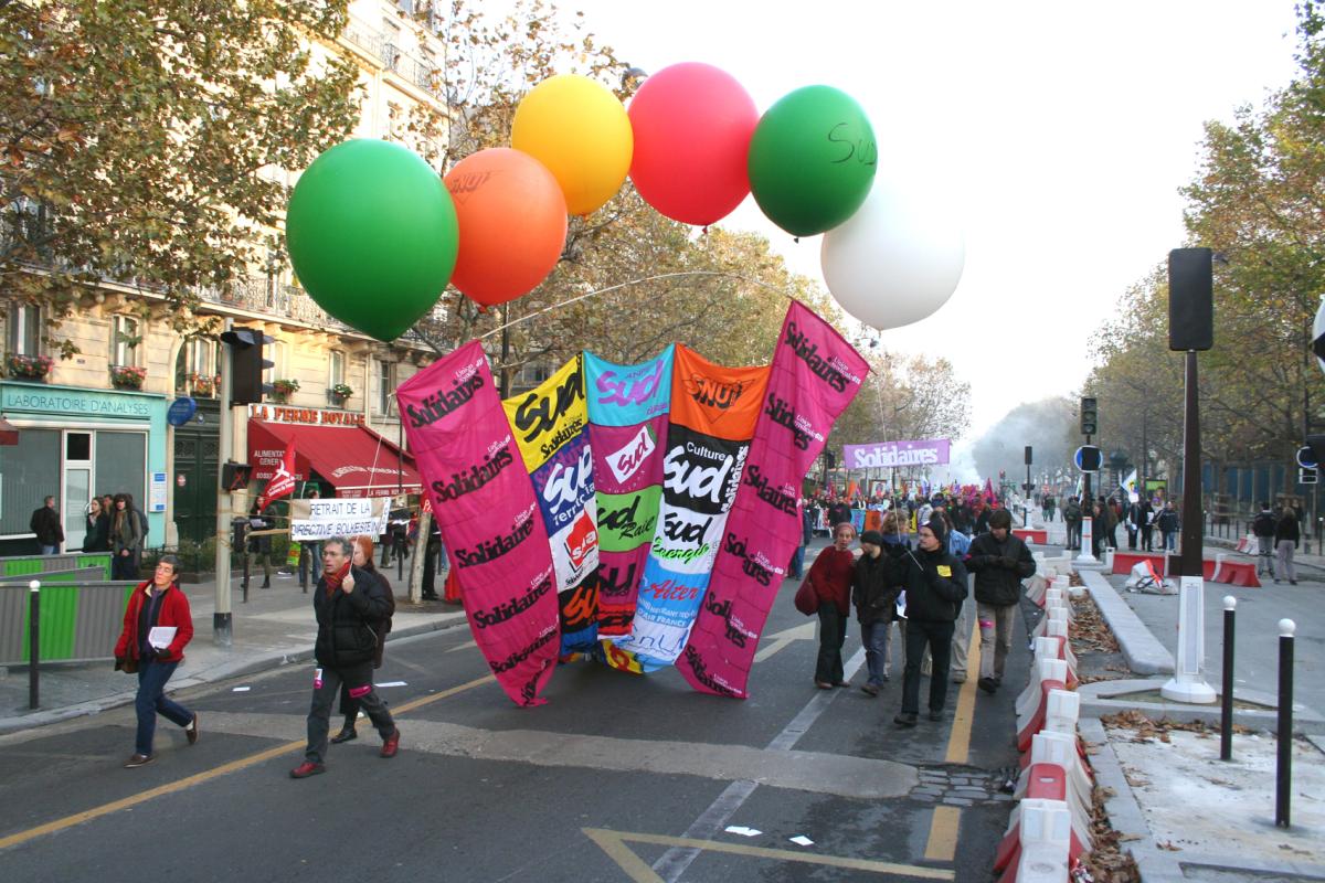 Manifestation en faveur des services publics