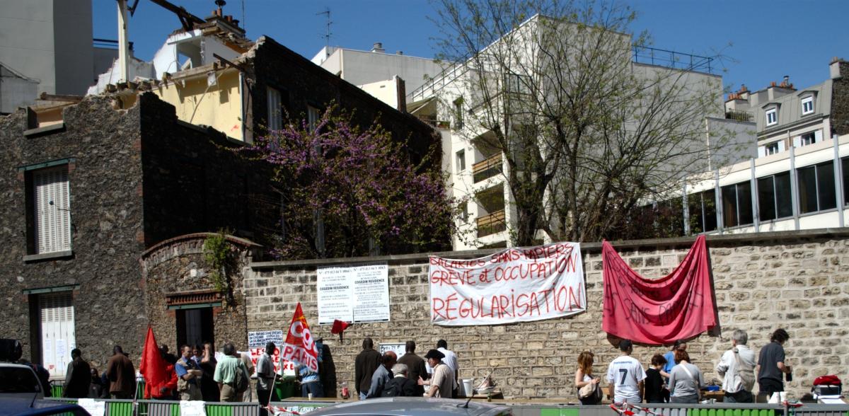 Le chantier occupé de la rue Xaintraille.