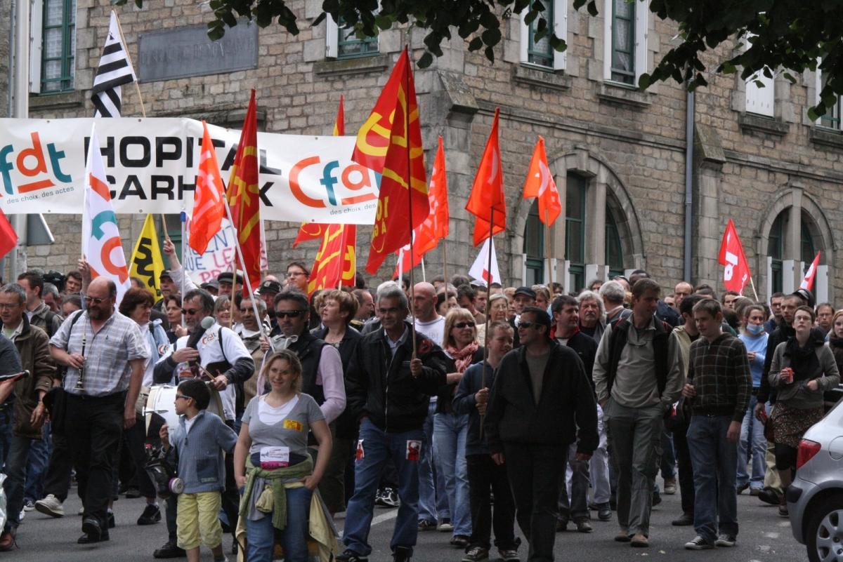 Manifestants à Quimper
