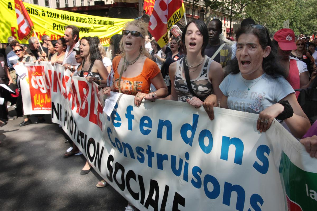 cortège CGT pour la protection sociale