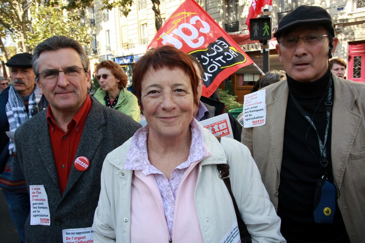 Arlete Laguiller au point fixe de Lutte Ouvrière