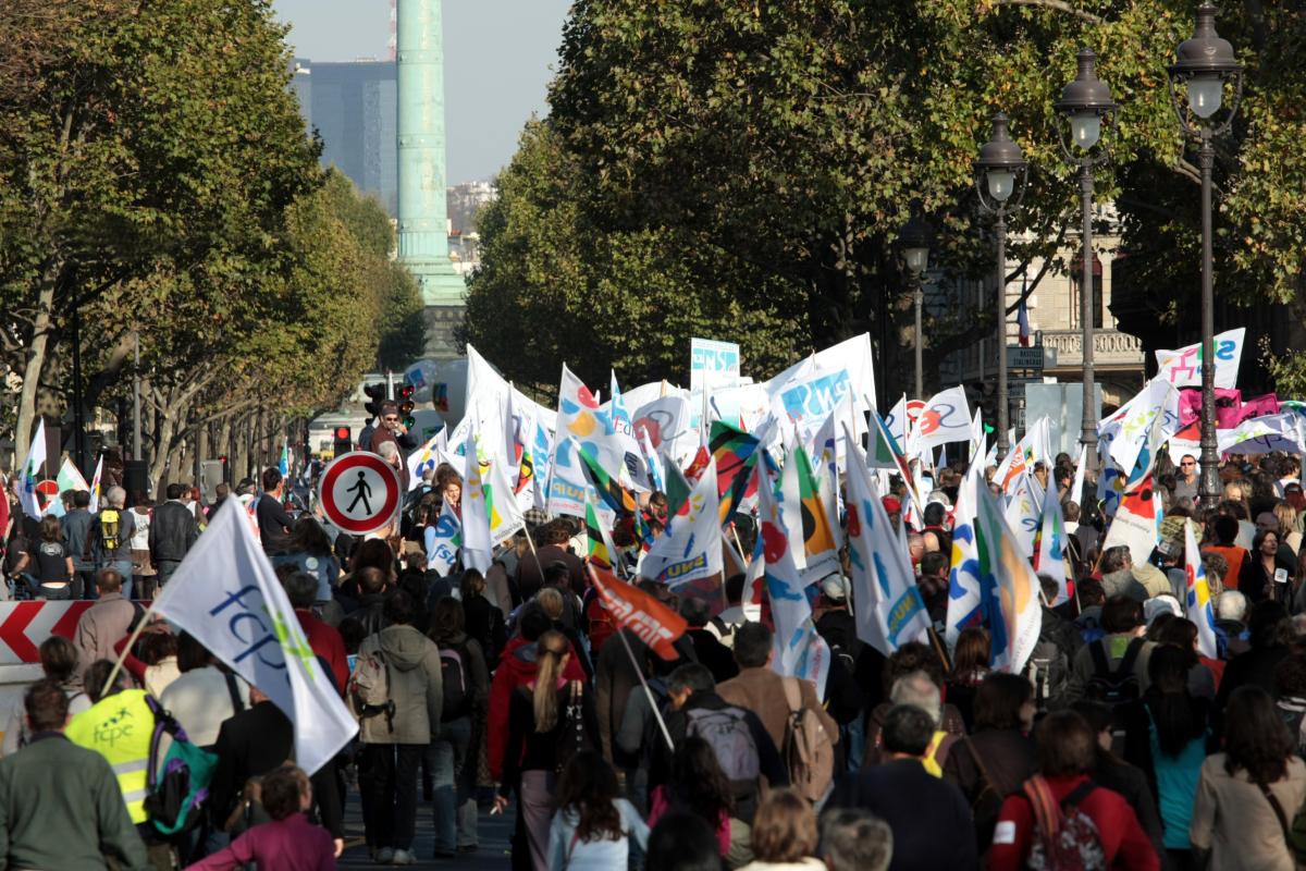 la manif vers la Bastille