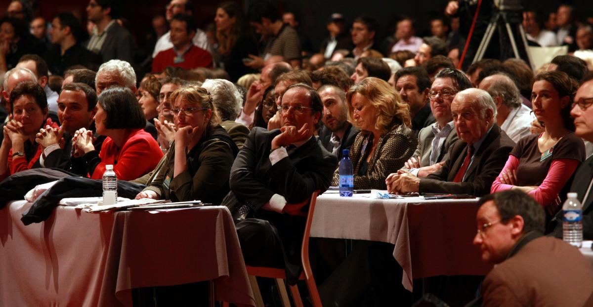les délégués avec François Hollande