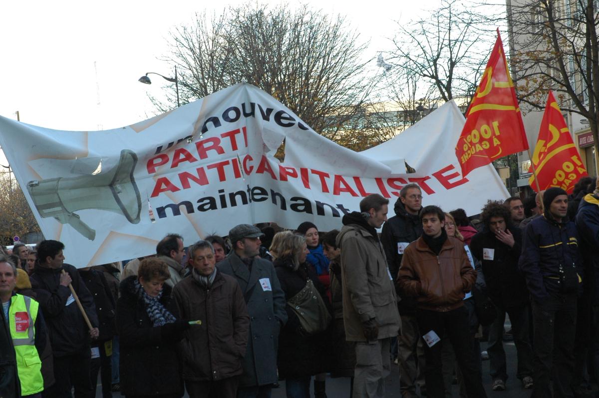 Manifestation contre le projet de privatisation de la Poste 22Nov08 en direction de Bercy
