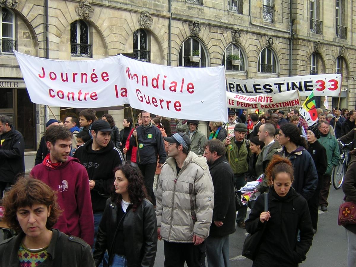 Journée mondiale antiguerre 20 mars 2004 Bordeaux