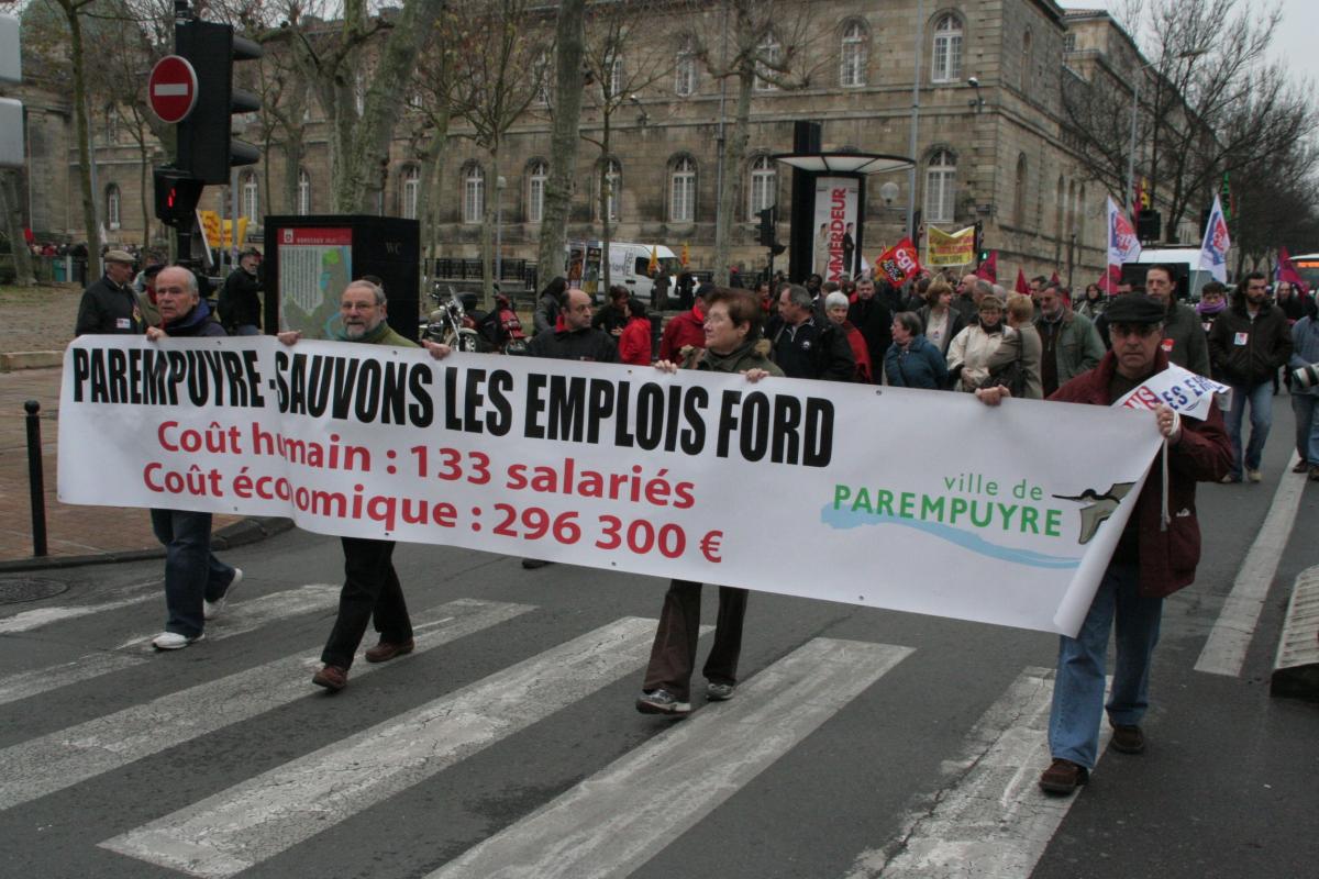 Manifestation emploi Ford 20-12-08