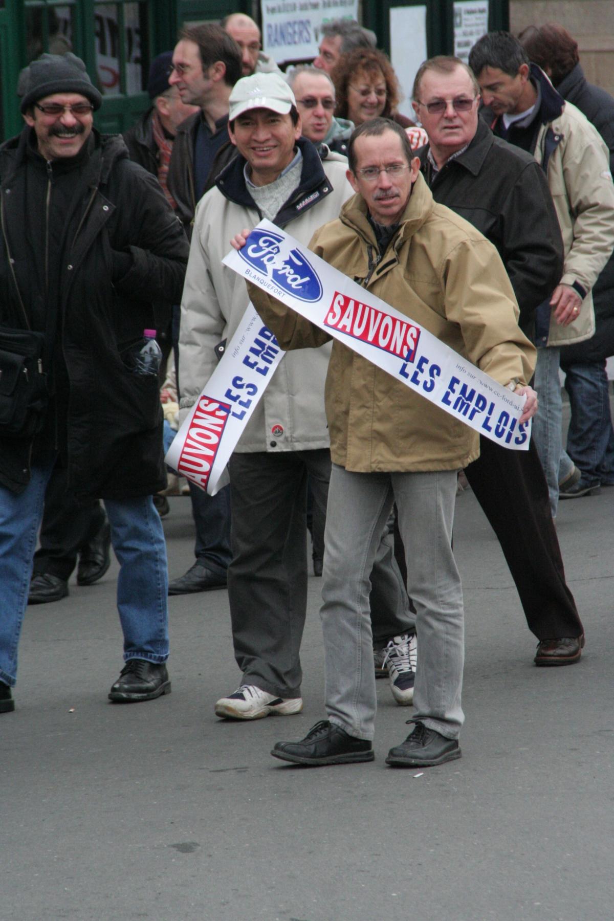 Manifestation emploi Ford 20-12-08
