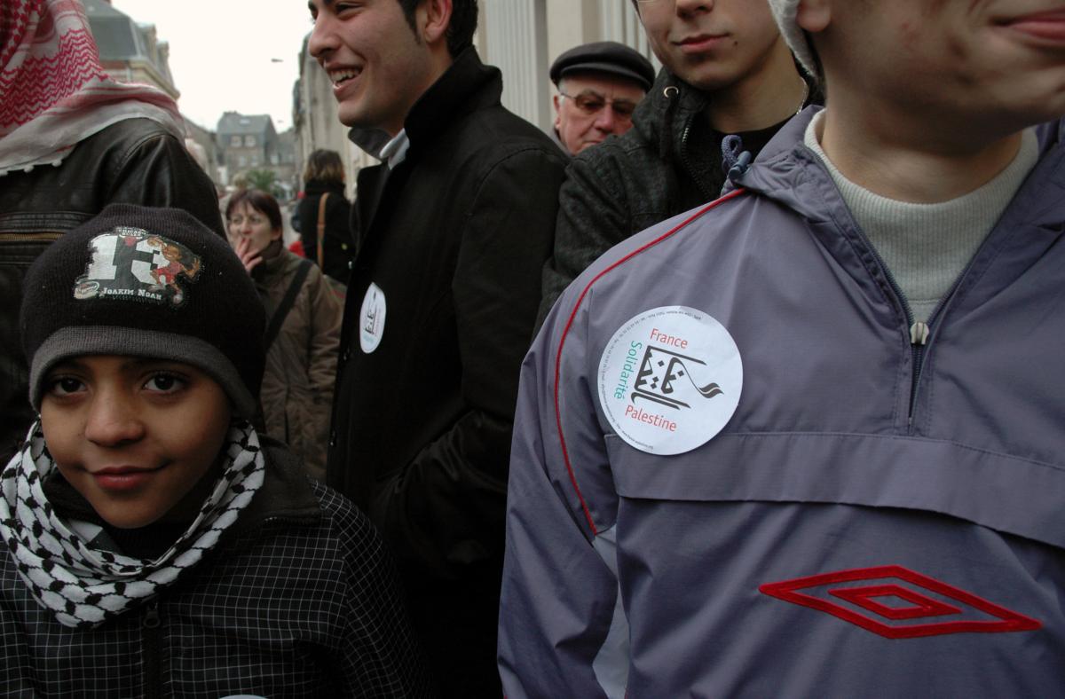Manifestation contre le massacre de la population de Gaza