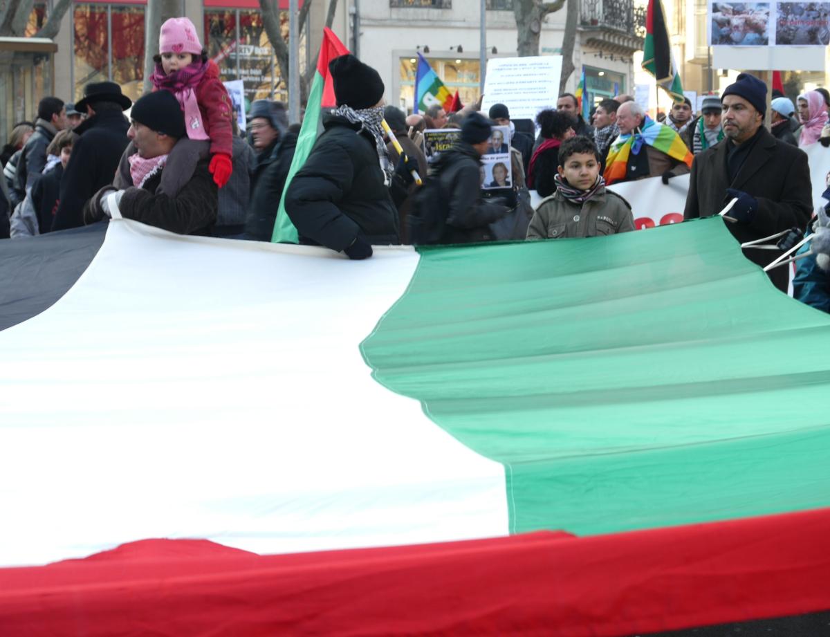 Manifestation de soutien au peuple palestinien du 10.01