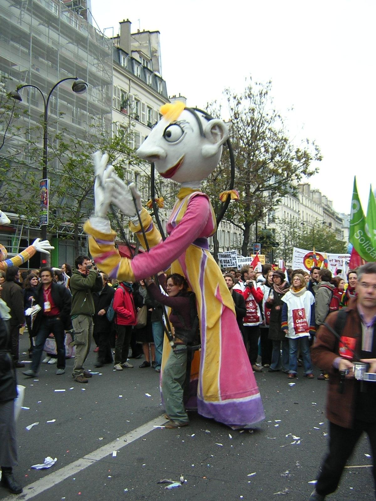 Manifestation antimondialisation FSE Paris 15 novembre 2003