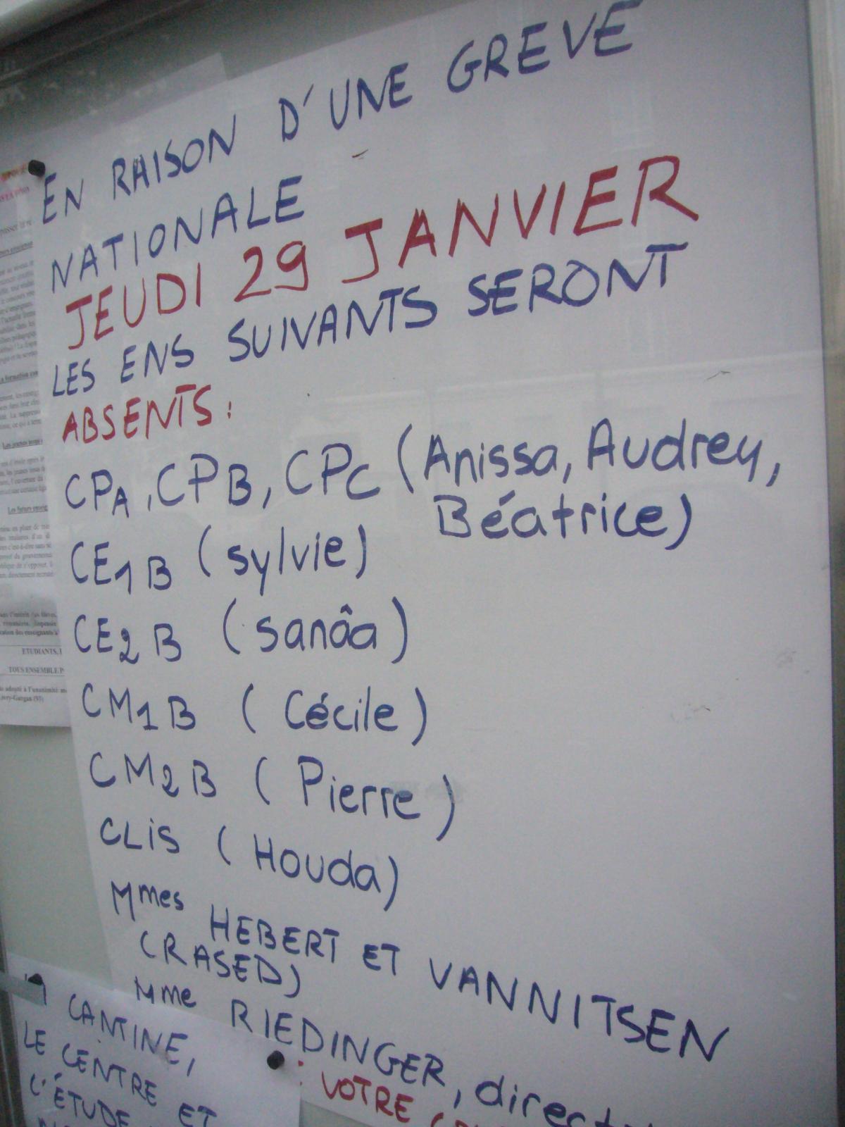 Enseignants en grève