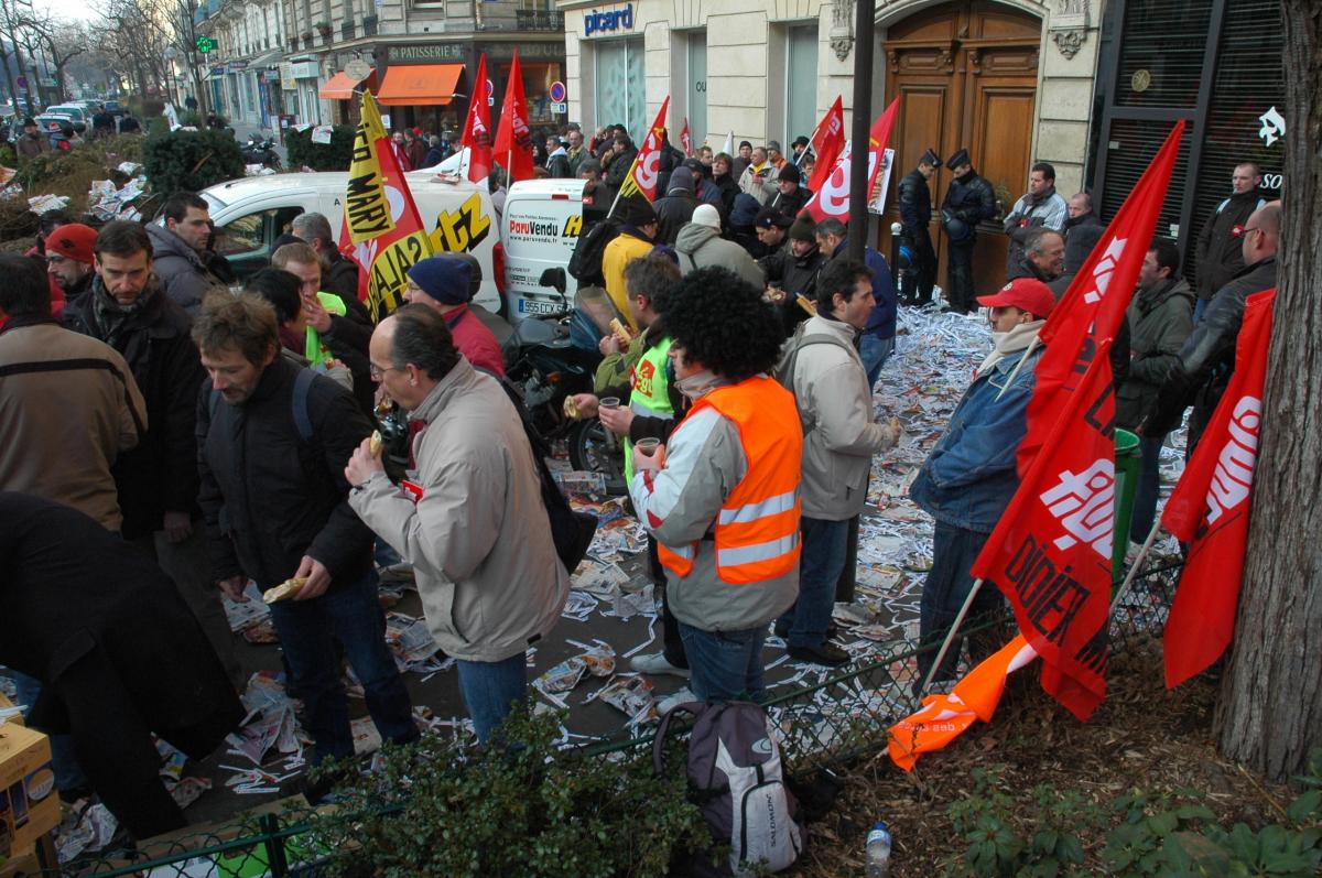 imprimerie Cgt en grève matin du 29 janvier 2009