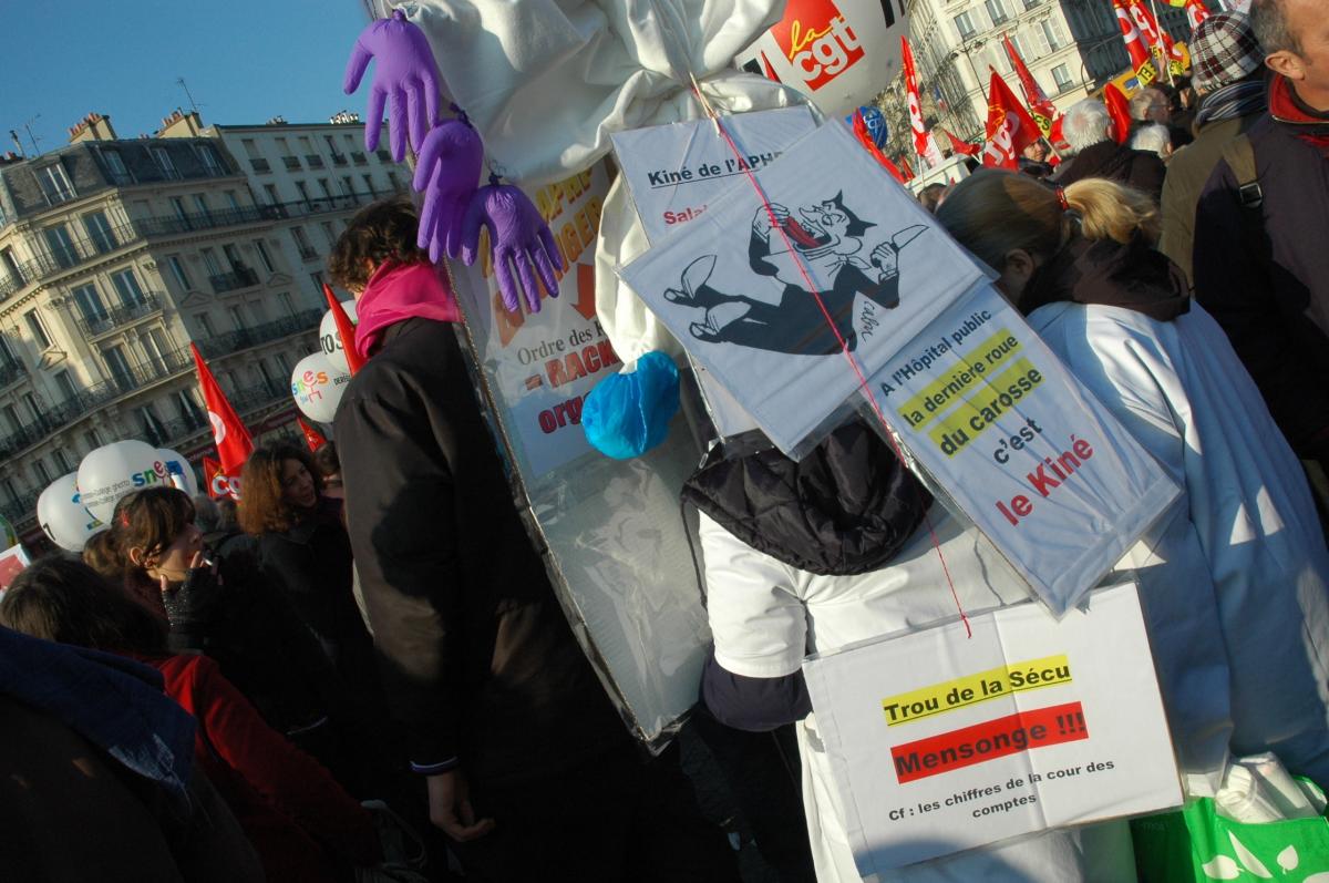 Kiné Santé Manif du 29 janvier 2009 bastille