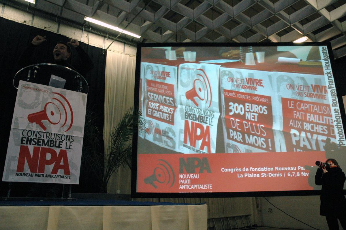 Olivier Besancenot au congrès fondateur du NPA