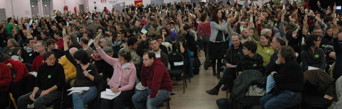 Vote des délégués au congrès de fondation du NPA