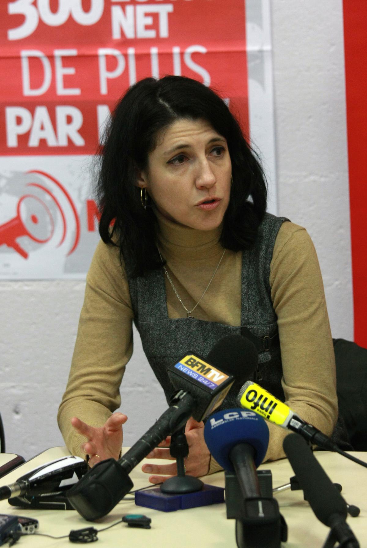 Myriam Martin lors de la conférence de presse finale