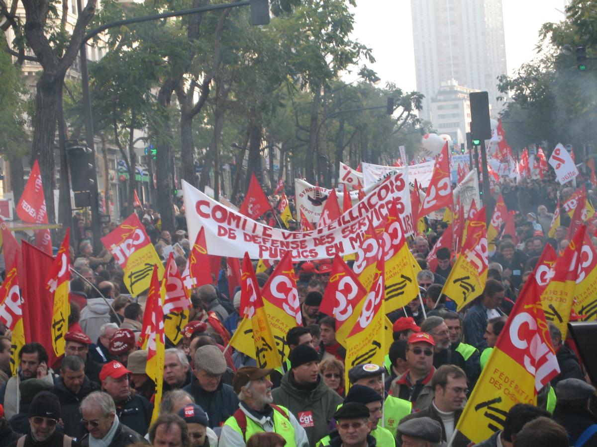 Manifestation en faveur des services publics