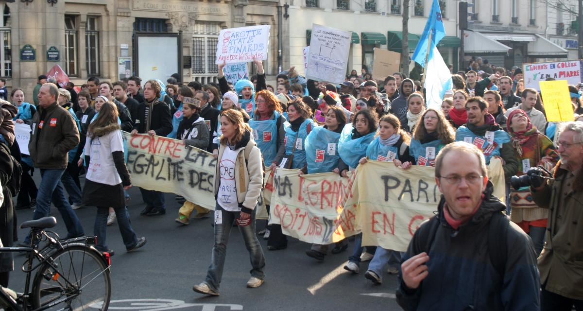 Cortege étudiant Paris V manif anti CPE 18 mars 2006