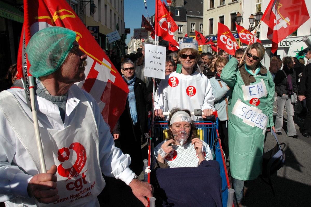 Cortège CGT du Centre Hospitalier du Cotentin