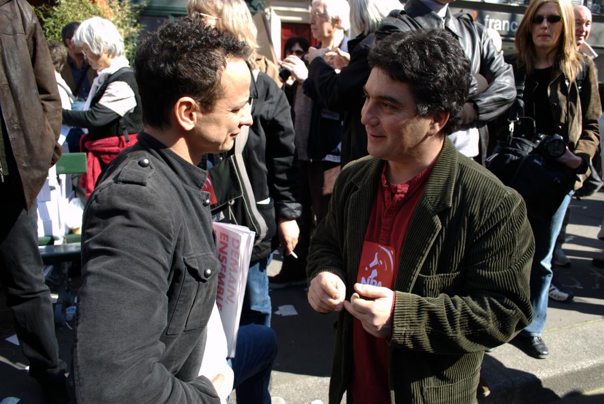 Pierre-François Grond et Omar Slaouti, tête de liste du NPA aux élections européennes.