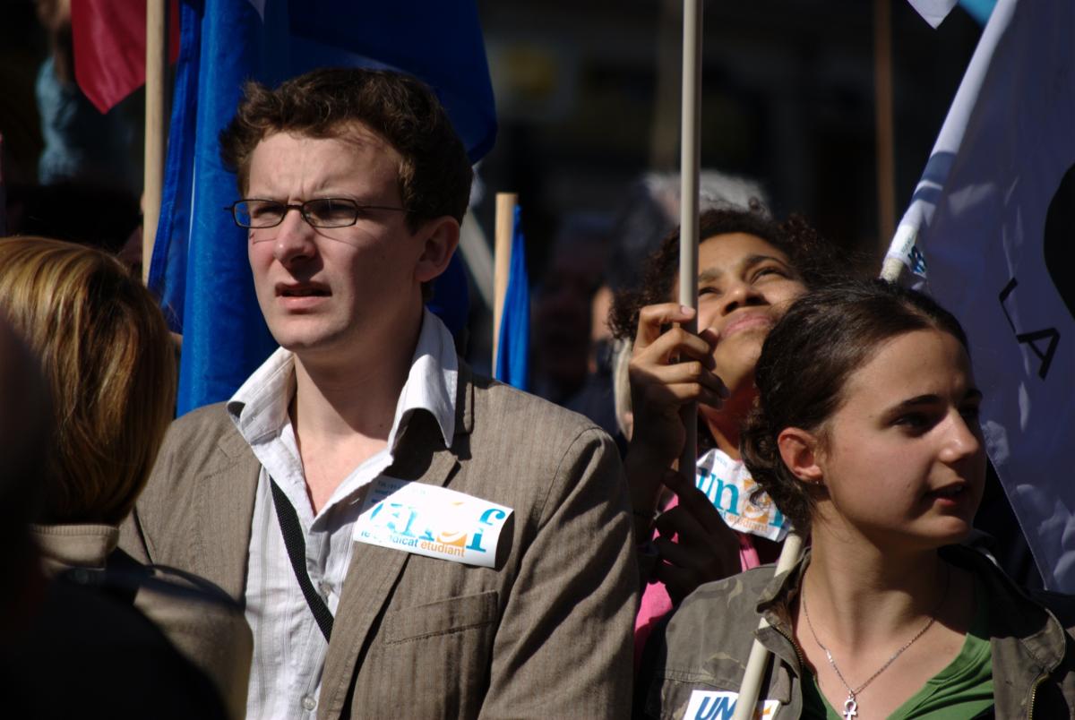 Jean-Baptiste Prévost(UNEF) et Lucie Bousser(UNL).