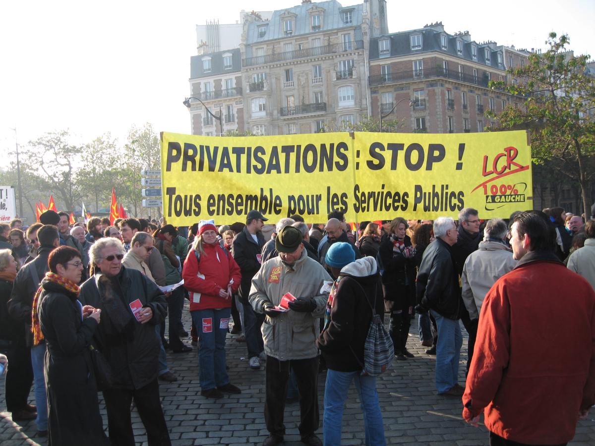 Manifestation en faveur des services publics