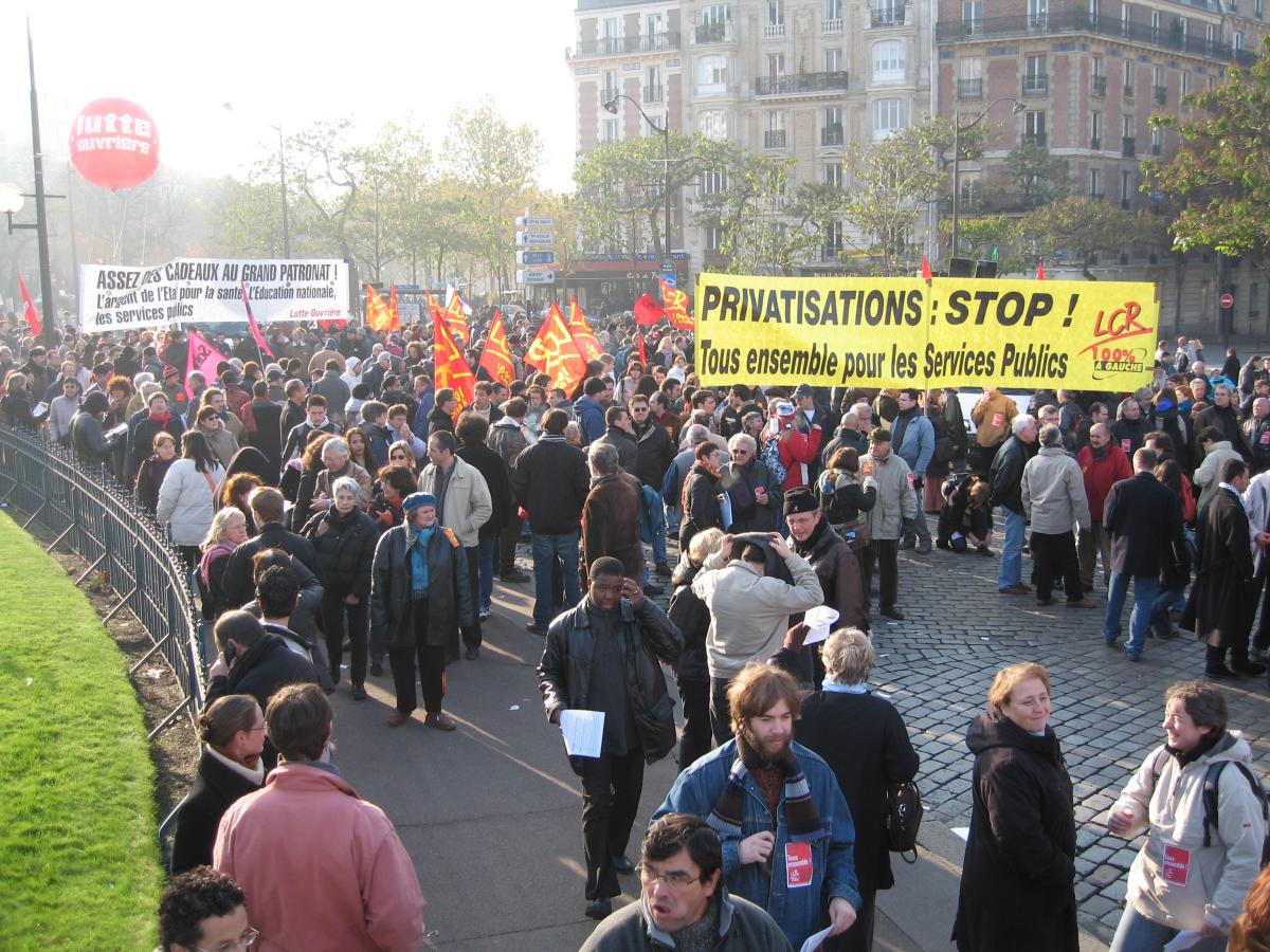 Manifestation en faveur des services publics