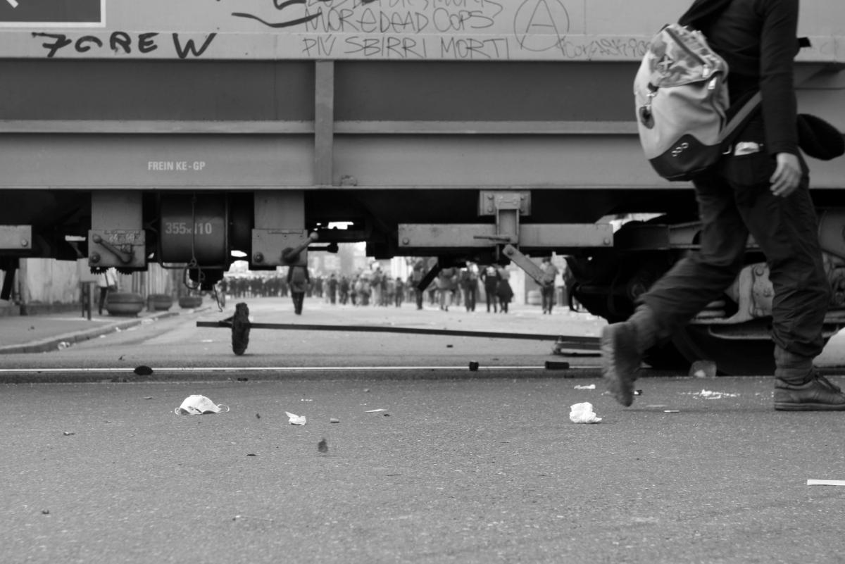 Barricade avec un train