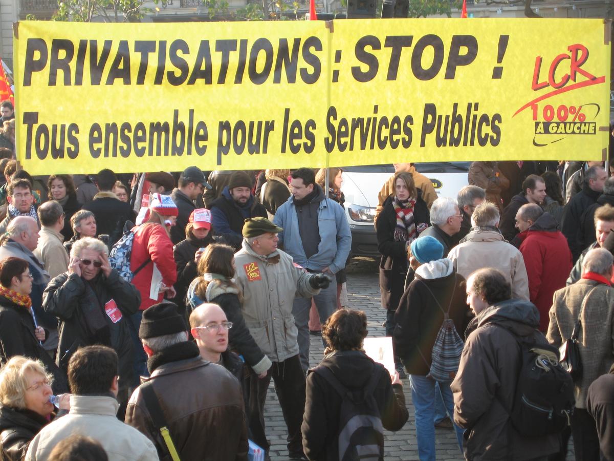 Manifestation en faveur des services publics