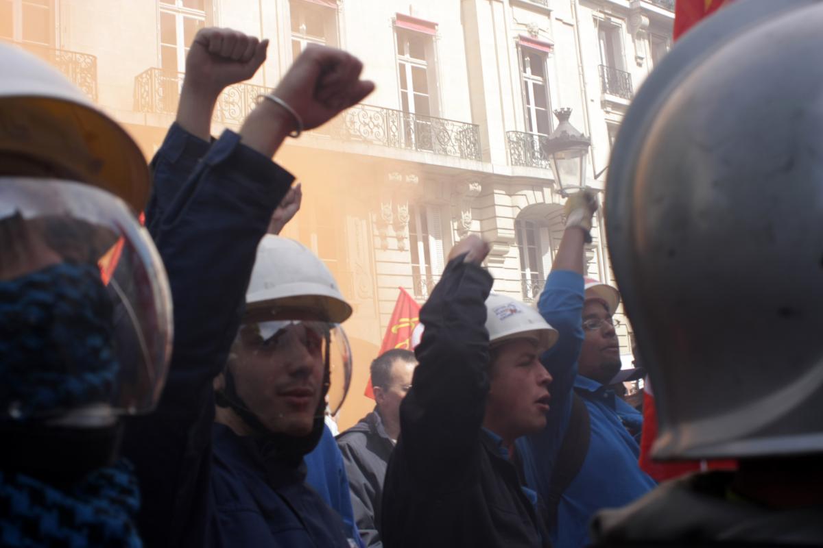 les gaziers et électiciens en grève
