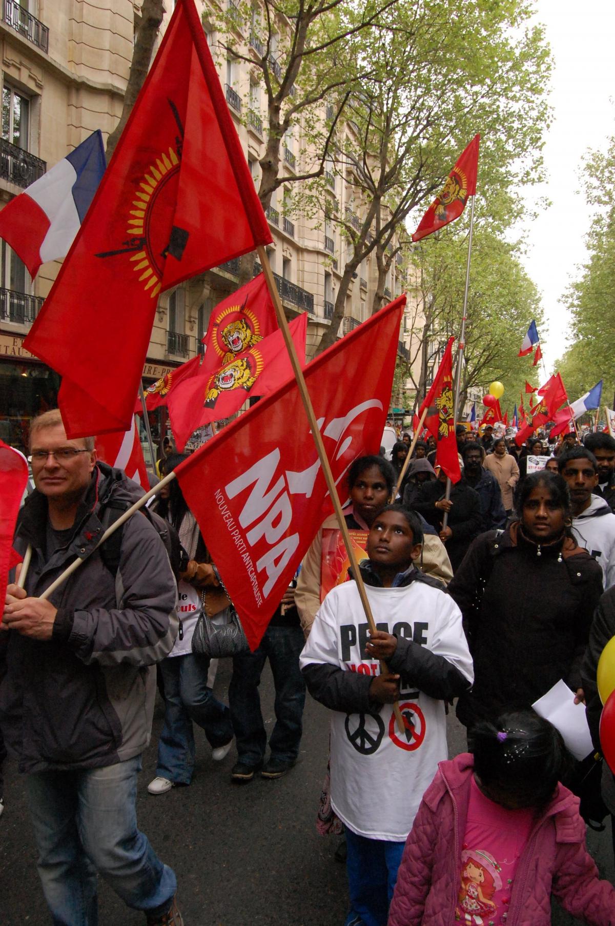 Manifestation de Tamouls à Paris