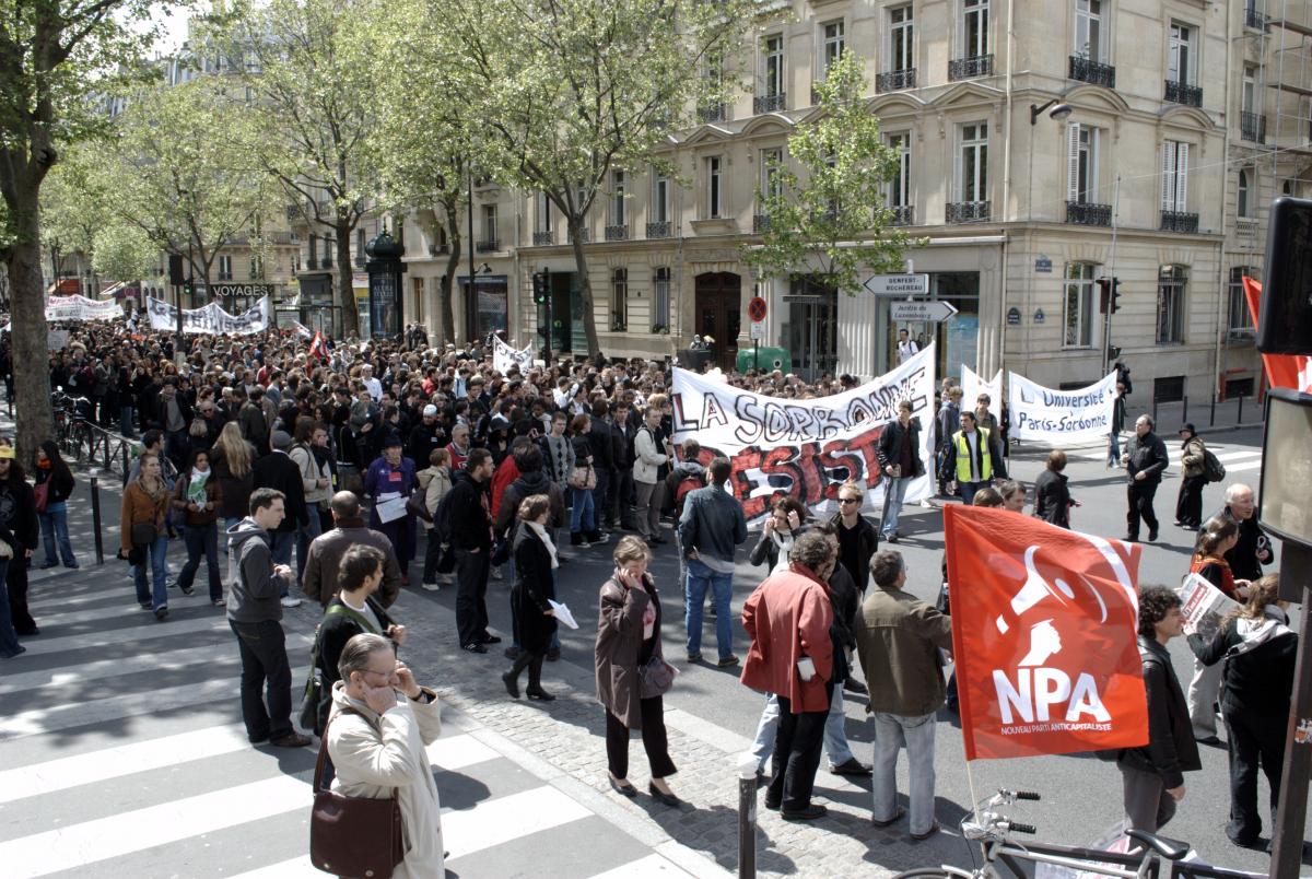 Cortège de la Sorbonne en lutte