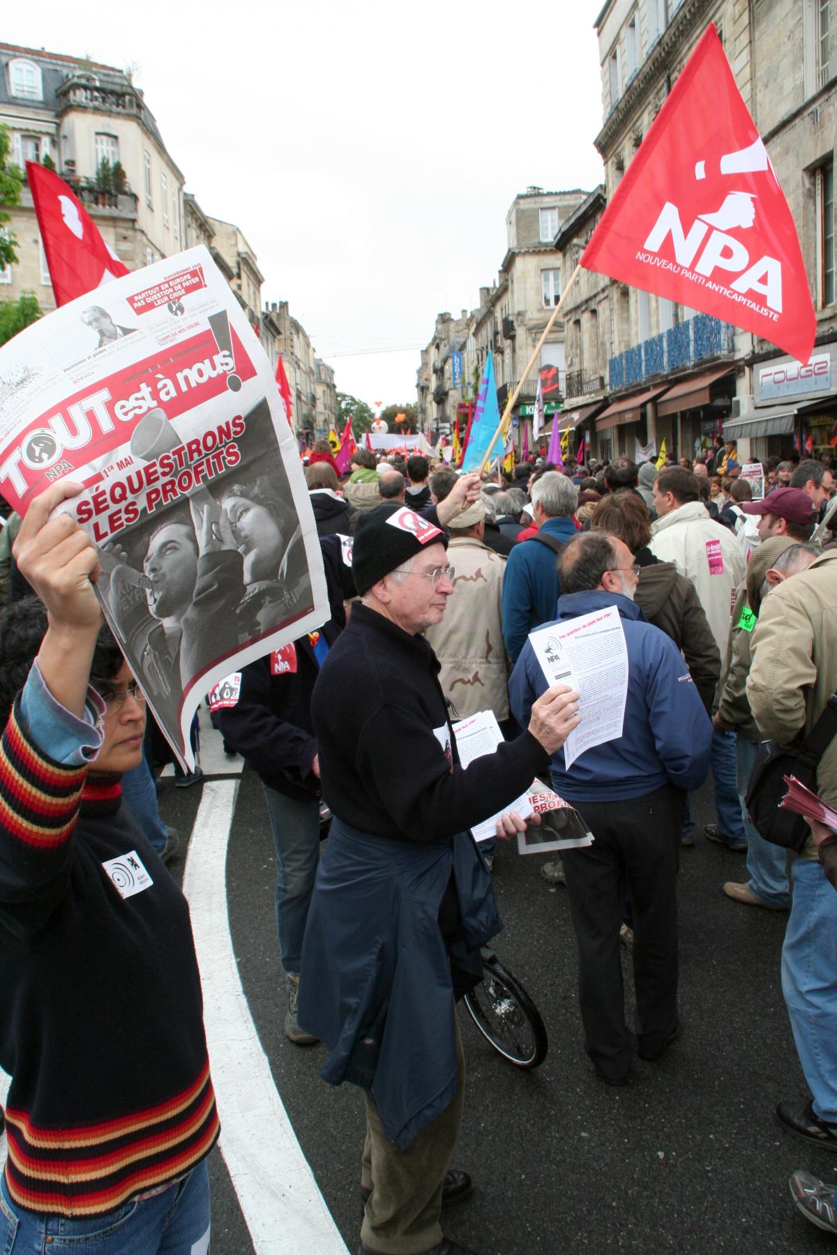 Manifestation du premier mai à Bordeaux