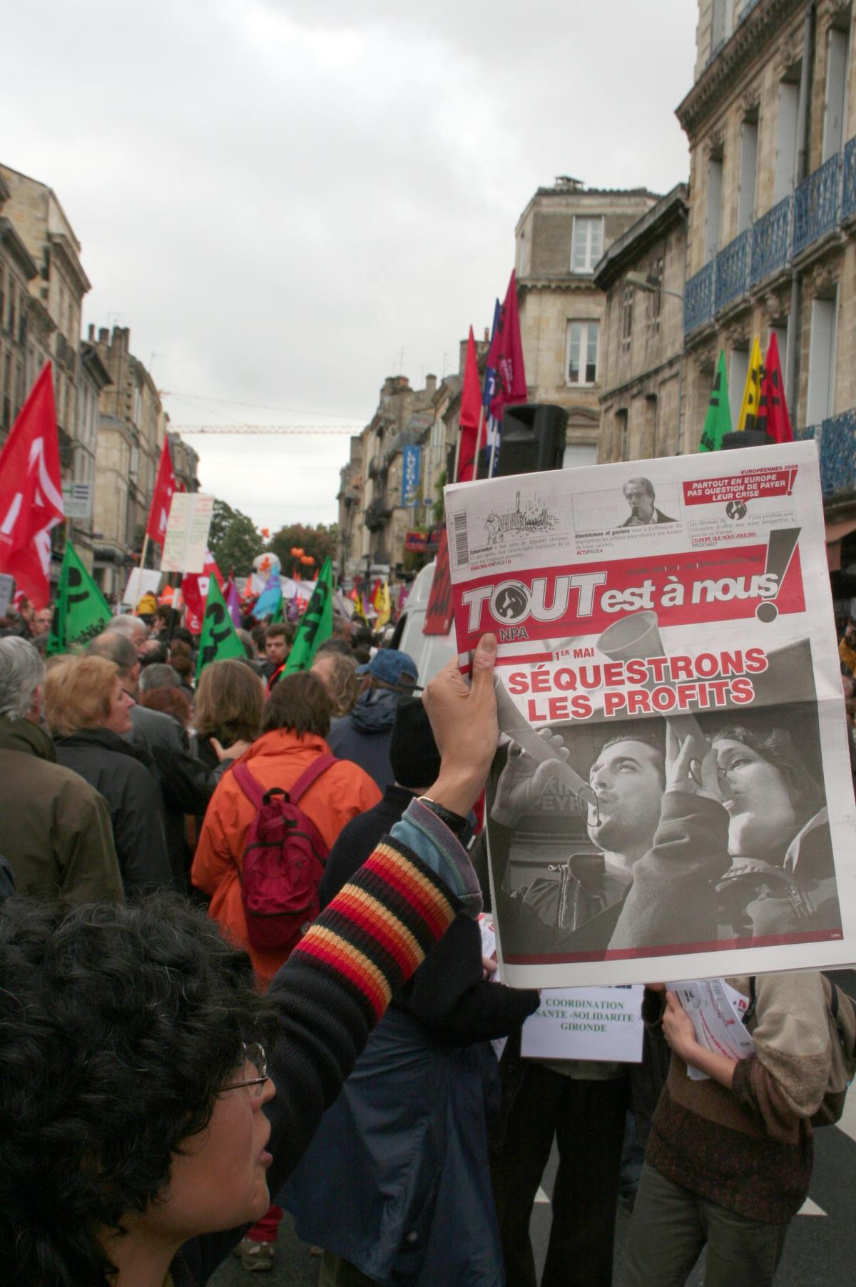 Manifestation du premier mai à Bordeaux