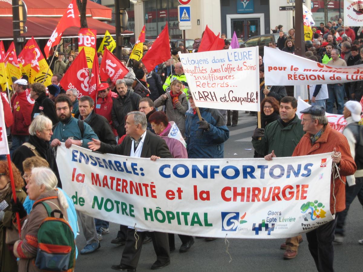 Manifestation en faveur des services publics